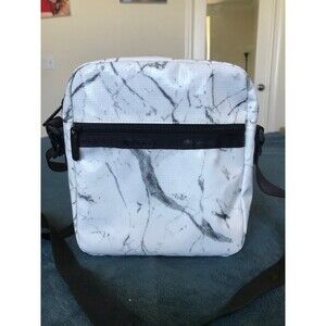 LeSportsac Jasper Crossbody white marble print oilcloths